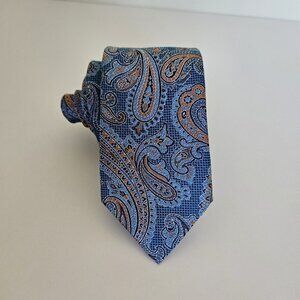 Sondergaard Copenhagen Paisley Print Cotton Polyester Skinny Tie W 2.75" L 60"